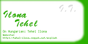 ilona tehel business card